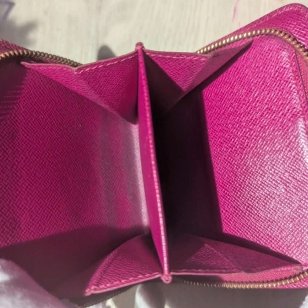 Louis Vuitton Perforated Metallic Brown Wallet with Magenta Interior - Picture 12 of 15